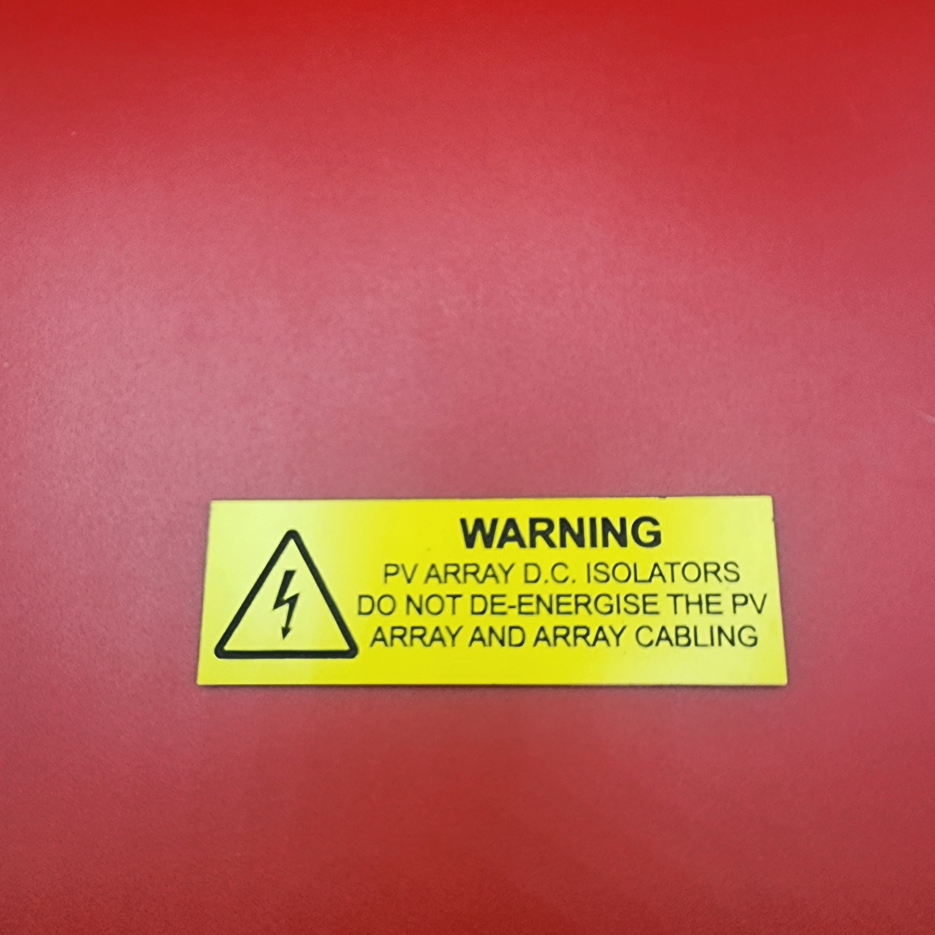 PV Isolator Warning