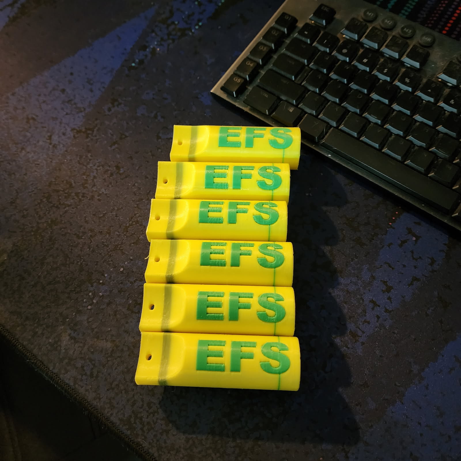 3D printed industrial signs and labels fresh off the print bed